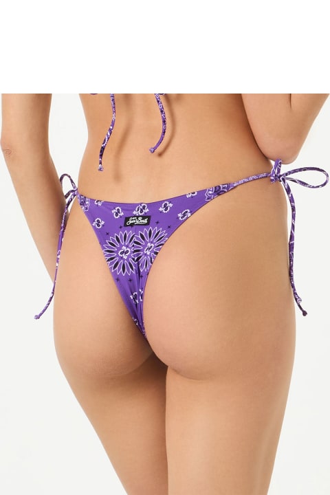 Homeware MC2 Saint Barth Woman Cheeky Swim Briefs With Bandanna Print