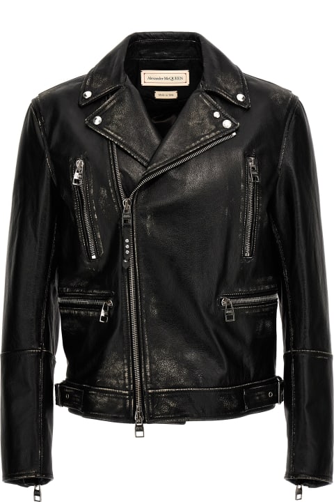 Alexander McQueen Coats & Jackets for Men Alexander McQueen Biker Jacket