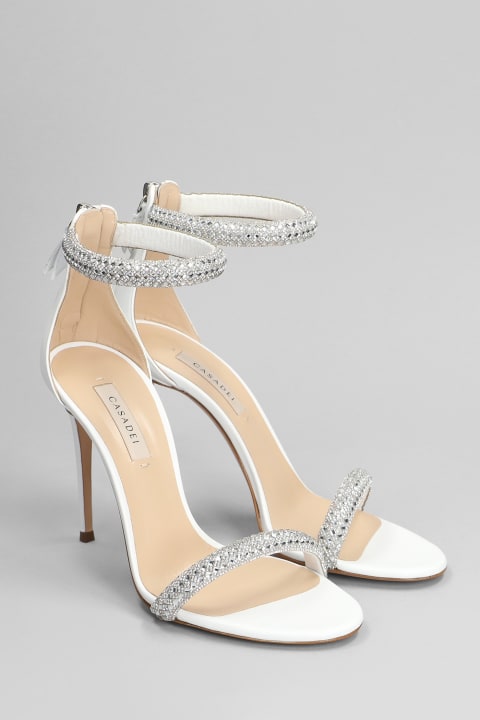 Casadei Sandals for Women Casadei Julia Sandals In White Leather