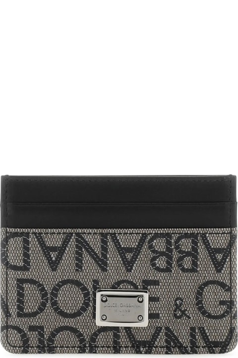 Accessories for Men Dolce & Gabbana Multicolor Leather And Fabric Card Holder