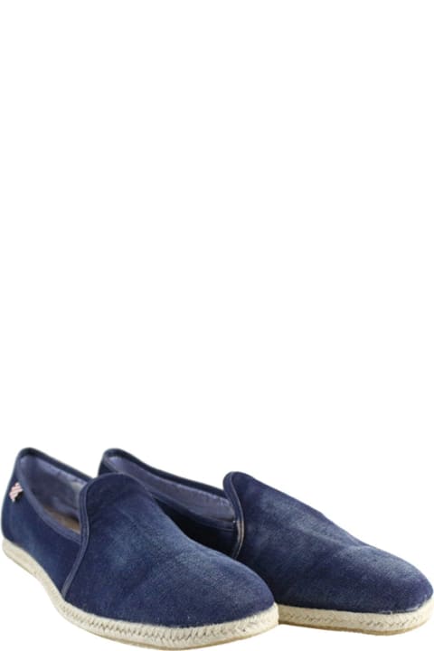 MC2 Saint Barth Loafers & Boat Shoes for Men MC2 Saint Barth Blue Denim Canvas Shoes For Man