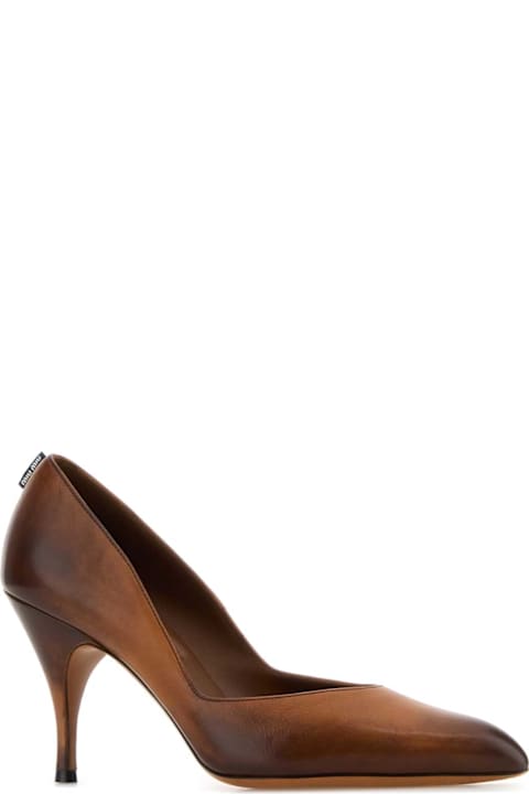 Miu Miu Caramel Leather Pumps