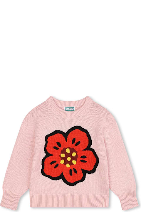 Kenzo Kids Kids Kenzo Kids Boke Sweater With Floral Inlay