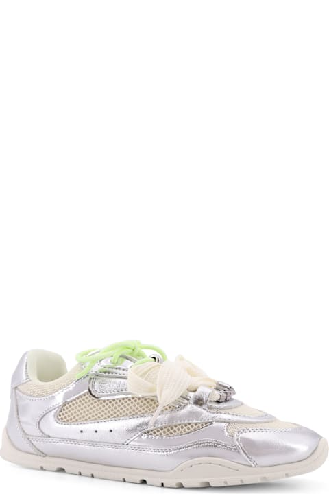 Pinko Yulia Mesh Sneakers With Leather Inserts
