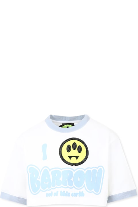 أدوات منزلية Barrow White T-shirt For Girl With Smiley