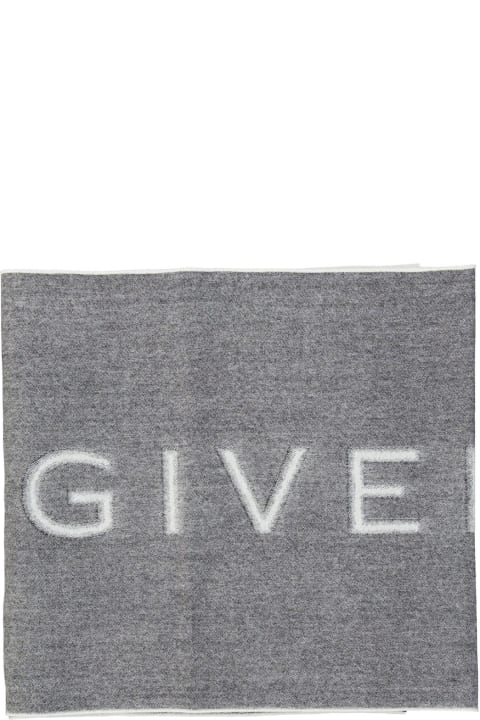 メンズ Givenchyのスカーフ Givenchy Wool Logo Scarf