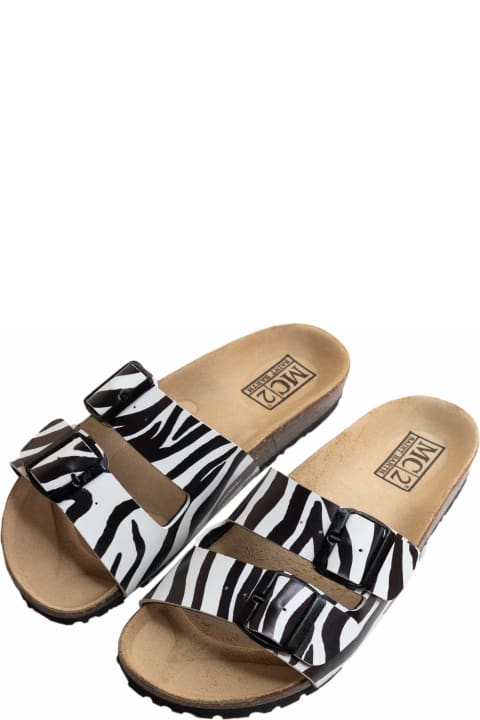 Homeware MC2 Saint Barth Cork Sandals Zebra Print