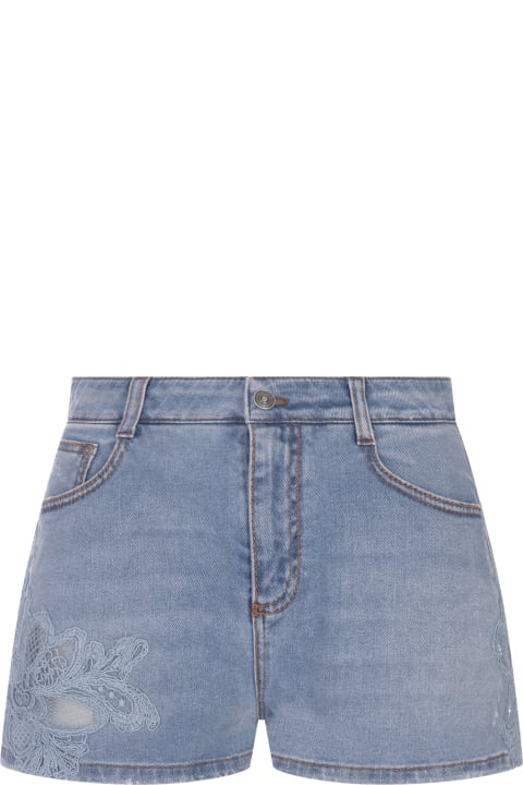 Pants & Shorts for Women Ermanno Scervino Denim Shorts With Lace