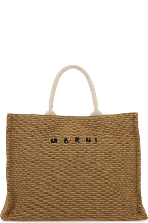 Marni Totes for Women Marni Biscuit Raffia Shopping Bag