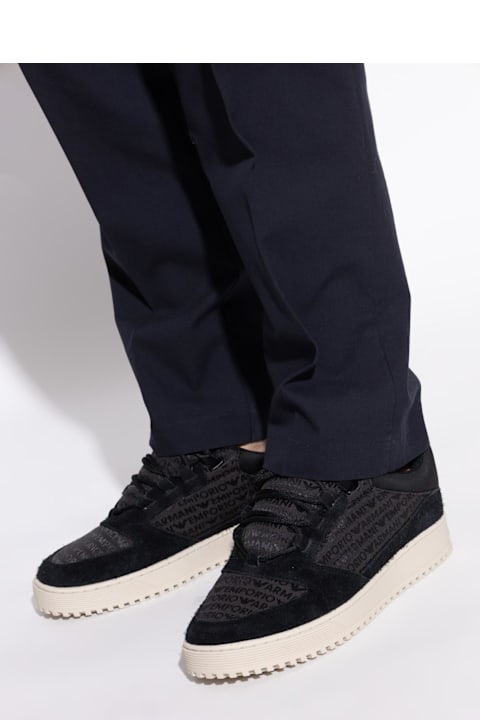 Emporio Armani أحذية لـ القسم الرجالي Emporio Armani Emporio Armani Sneakers With Logo