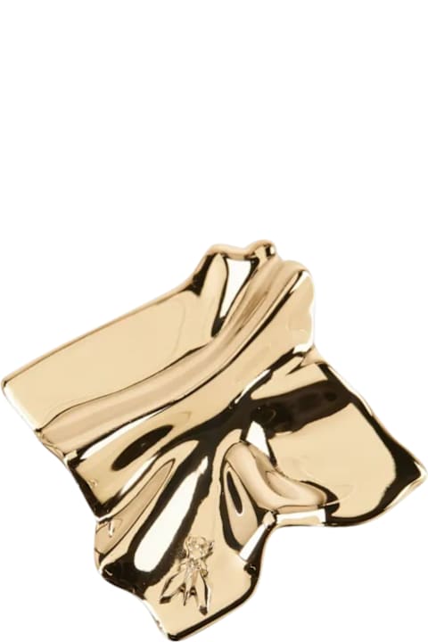 Patrizia Pepe Earrings for Women Patrizia Pepe Metal Crinckle Earrings In Zama And Brass