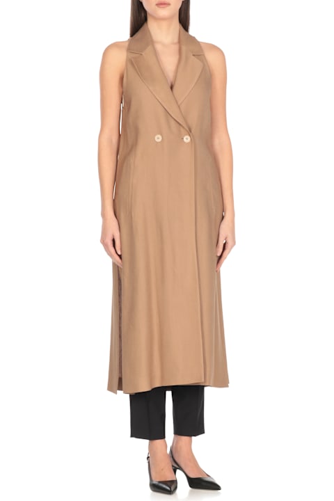 Peserico Coats & Jackets for Women Peserico Viscose And Linen Midi Dress