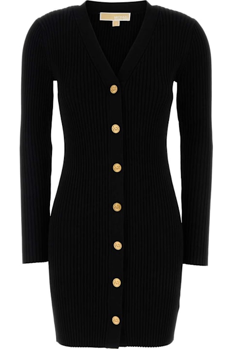 أدوات منزلية Michael Kors Black Stretch Viscose Blend Dress