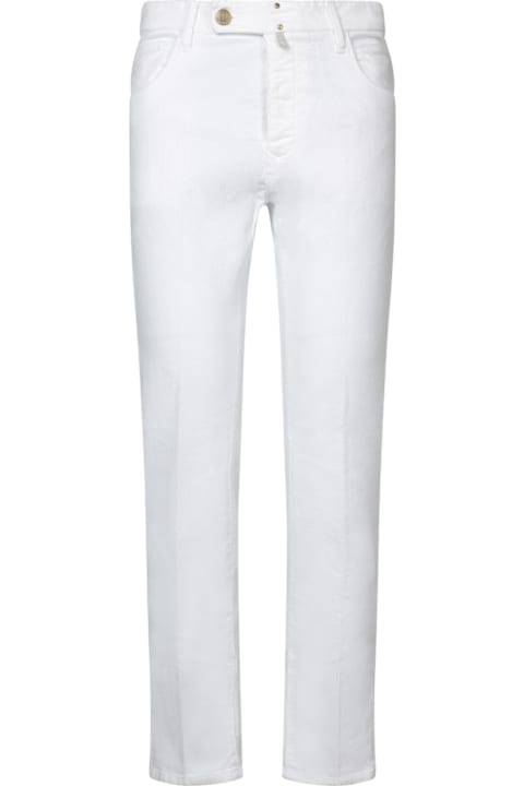 Incotex Clothing for Men Incotex White Tailored Trousers