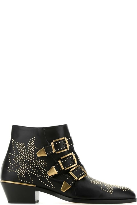 Fashion for Women Chloé Embellished Nappa Leather Susanna Ankle Boots