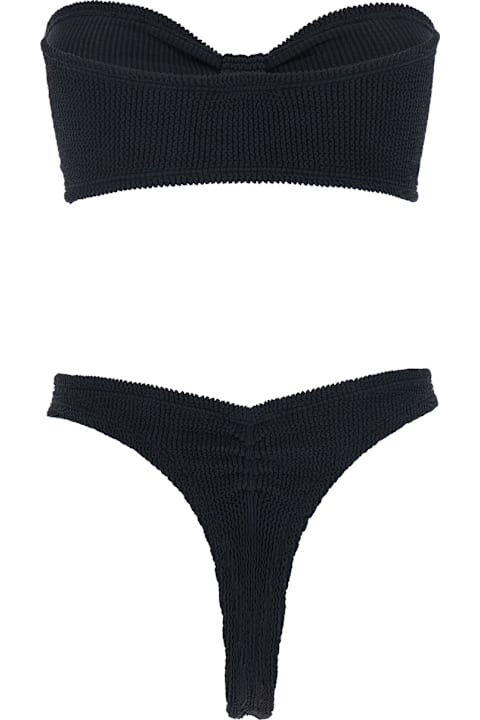 Hunza G Swimwear for Women Hunza G 'tina' Black Sleeveless Bikini With Rear Ruched Details In Tech Fabric Woman
