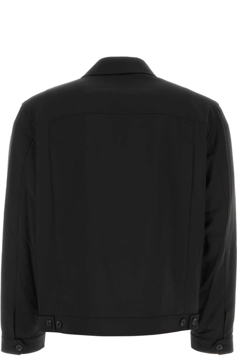 Helmut Lang Coats & Jackets for Men Helmut Lang Black Jacquard Windbreaker