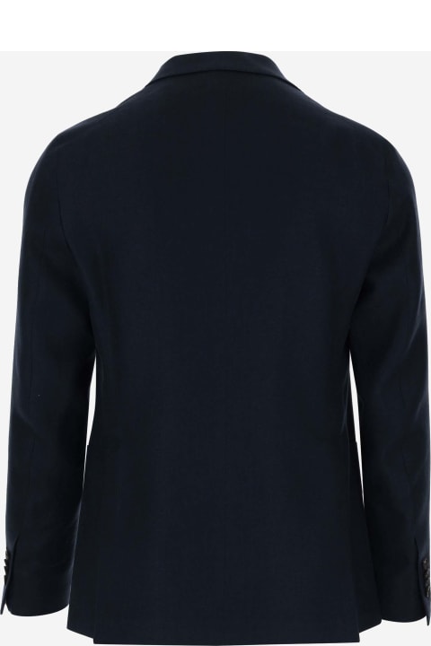 Tagliatore Coats & Jackets for Men Tagliatore Single-breasted Linen Blazer