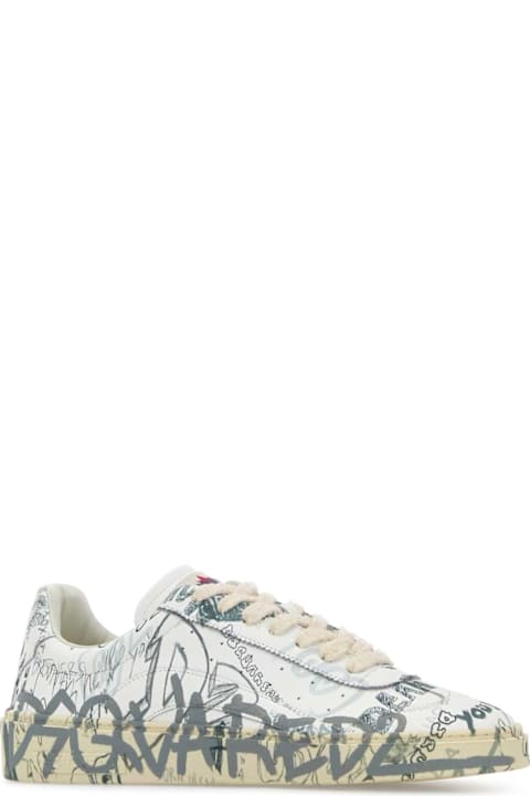 Dsquared2 Printed Leather Rider Sneakers