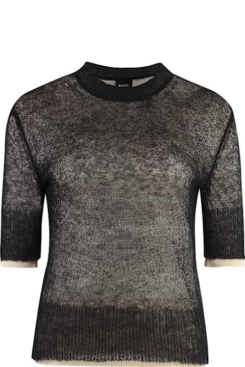 Hugo Boss for Women Hugo Boss Mohair Blend Crew-neck Sweater