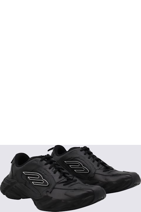 أدوات منزلية Balenciaga Black Leather Monday Sneakers