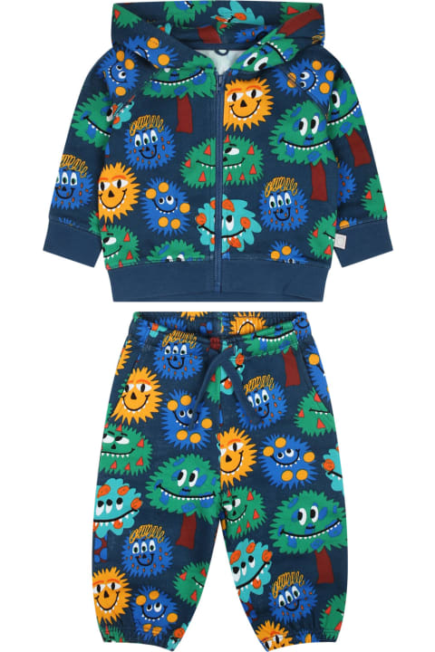 Bottoms for Baby Boys Stella McCartney Kids Multicolor Set For Baby Boy With All-over Print