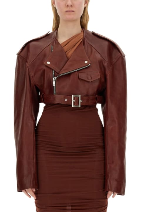 Coats & Jackets for Women Rick Owens Leather Jacket