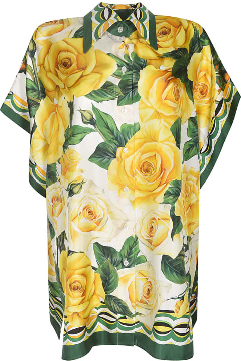 Topwear for Women Dolce & Gabbana Floral Oversized Shirt