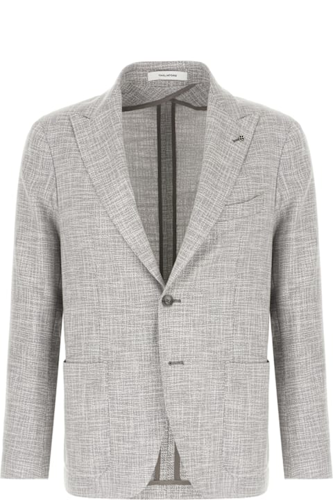 Suits for Men Tagliatore Melange Grey Wool Blend Jacket