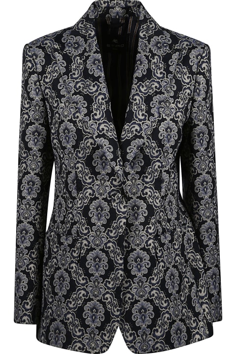 Etro Coats & Jackets for Women Etro Rear Slit Patterned Blazer