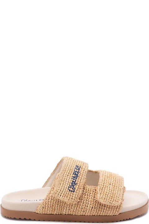 Dsquared2 أحذية لـ القسم الرجالي Dsquared2 Textured Slide Sandals Dsquared2