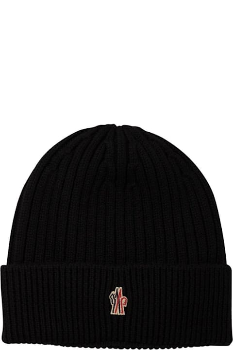 Moncler Grenoble Hats for Men Moncler Grenoble Logo Embroidered Knit Beanie