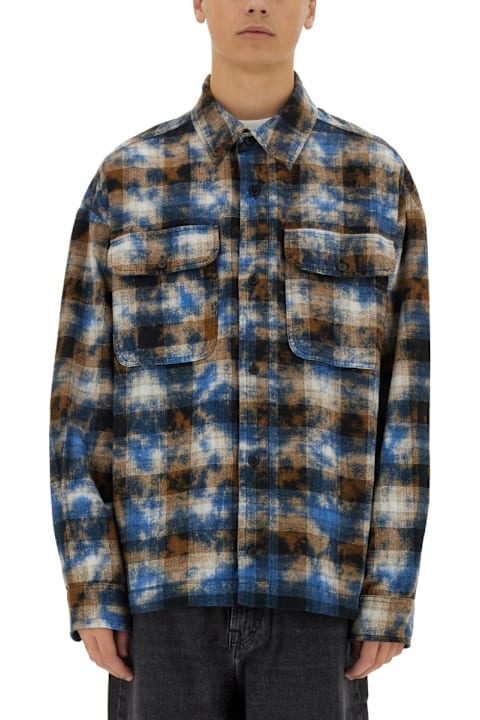 Palm Angels قمصان لـ القسم الرجالي Palm Angels Plaid Shirt