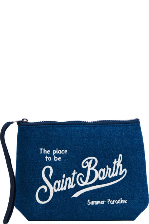 Bags for Men MC2 Saint Barth Aline Denim Clutch Bag In Scuba