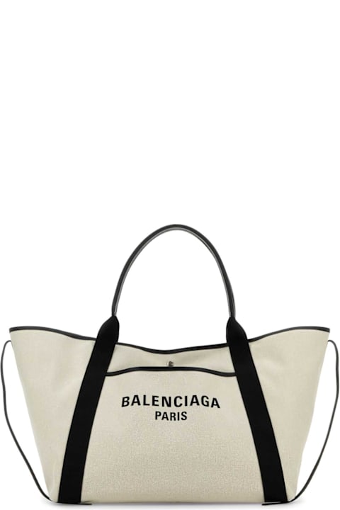 Balenciaga حقائب لـ السيدات Balenciaga Sand Canvas Large Biarritz Shopping Bag