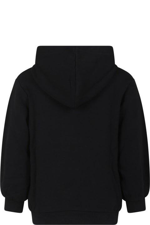 ボーイズ GCDS Miniのニットウェア＆スウェットシャツ GCDS Mini Black Sweatshirt For Kids With Alien Print And Logo