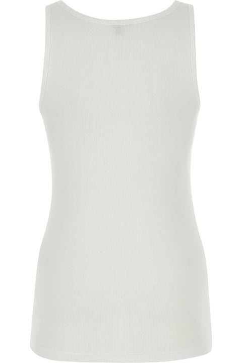 Totême Topwear for Women Totême White Stretch Cotton Tank Top