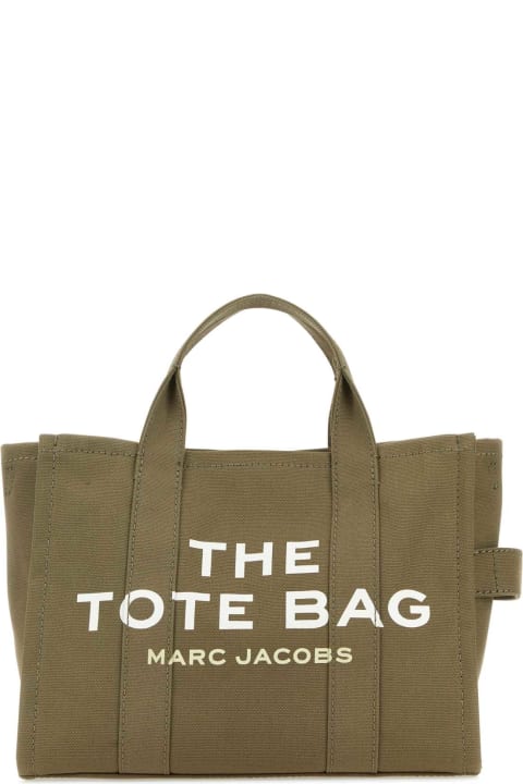 Marc Jacobs Totes for Women Marc Jacobs Army Green Canvas Medium The Tote Bag Handbag