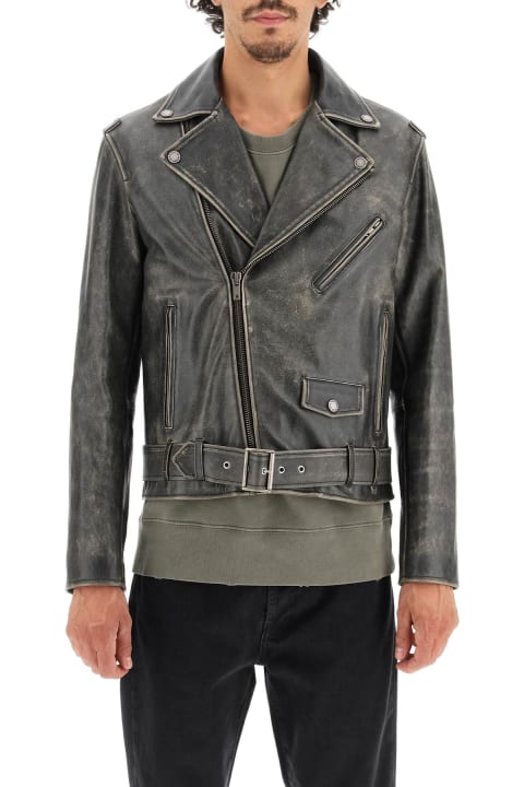 Coats & Jackets for Men Golden Goose Leather Biker Jacket