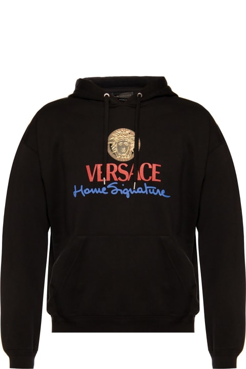 Versace for Men Versace Logo Hooded Sweatshirt