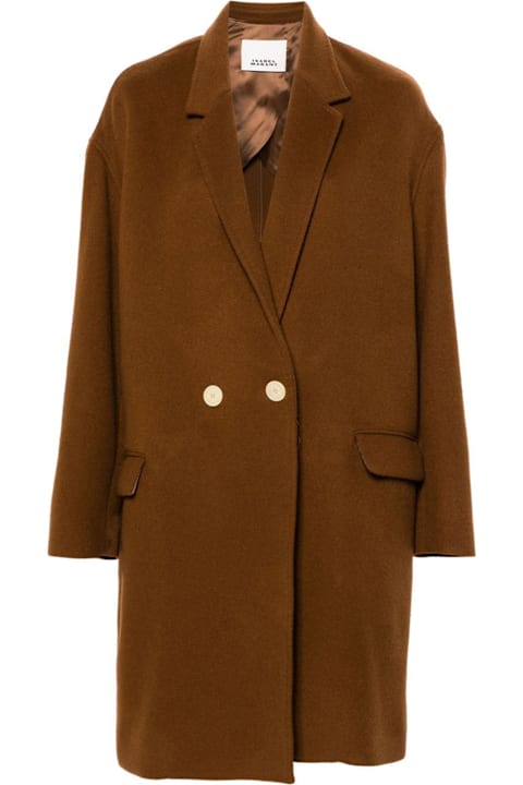 Isabel Marant Coats & Jackets for Women Isabel Marant Caramel Wool Blend Efegozi Coat