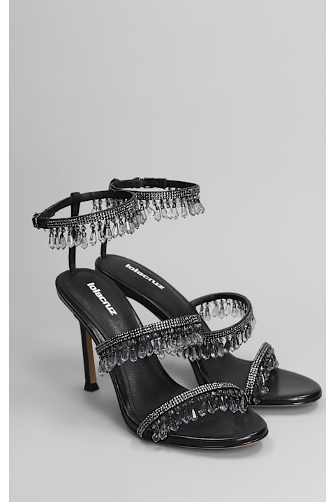 Homeware Lola Cruz Flamenca 95 Sandals In Black Leather