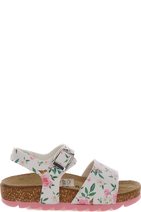 Monnalisa Shoes for Women Monnalisa Multicolor Sandals With Floreal Print In Polyurethane Girl
