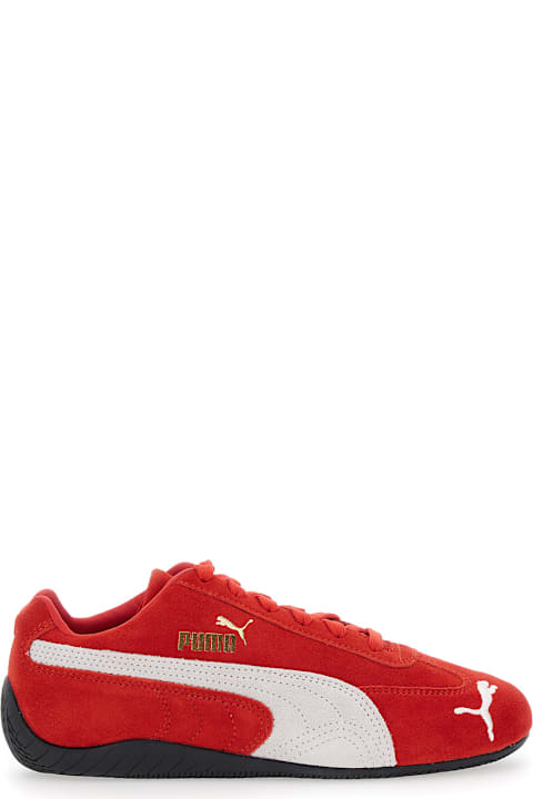 Puma for Kids Puma 'speedcat' Red Sneakers With Logo Print On The Side And Logo Lettering On The Side In Leather Unisex