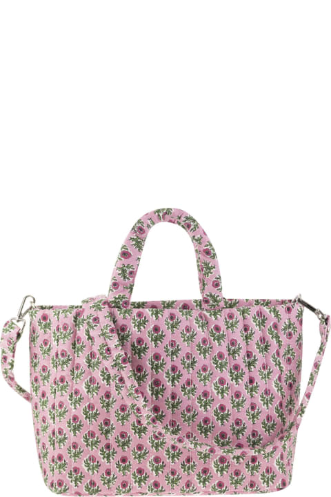 Fashion for Women MC2 Saint Barth Soft Tote Mid Quilted Bag With Flowers