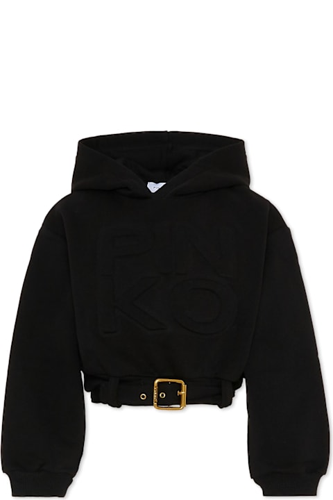 Homeware Pinko Black Sweatshirt For Girl With Logo