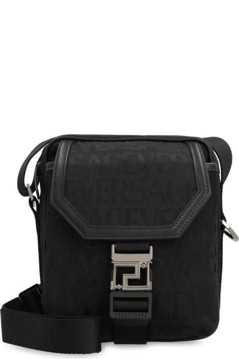 Shoulder Bags for Men Versace Canvas Messenger Bag