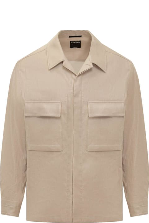 Zegna Coats & Jackets for Men Zegna Concealed Fastened Overshirt