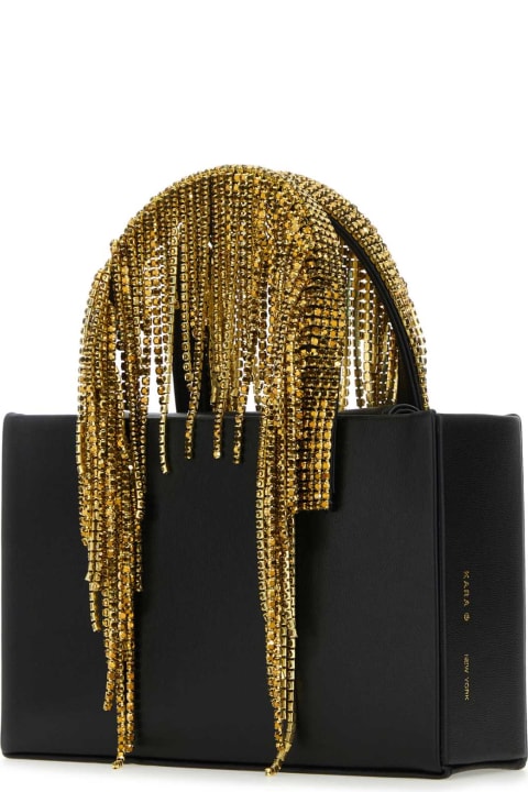 ウィメンズ Karaのトートバッグ Kara Black Nappa Leather Handbag