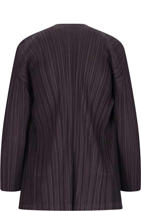 Pleats Please Issey Miyake Clothing for Women Pleats Please Issey Miyake 'monthly Colors September' Pleated Cardigan